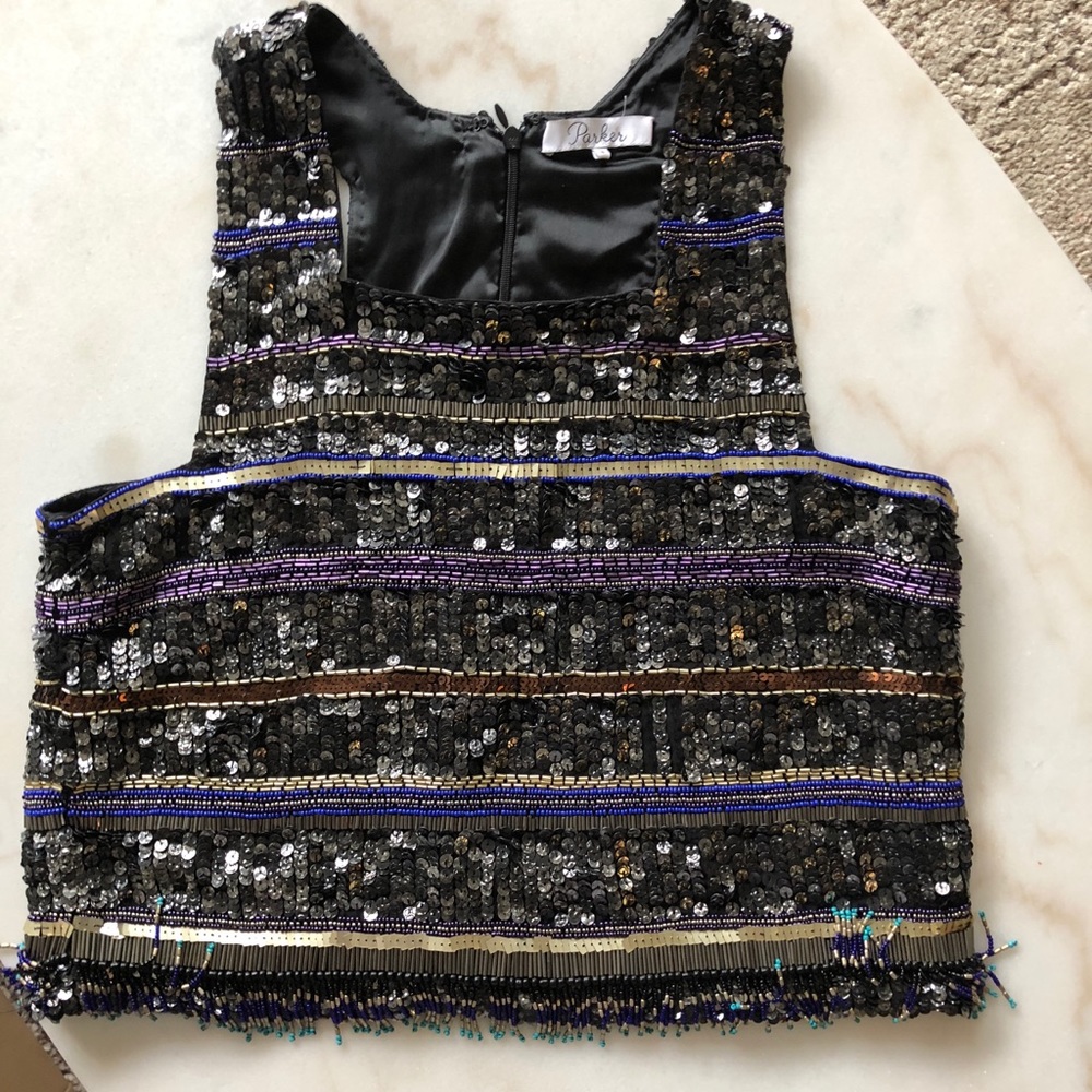 Parker sequin crop top